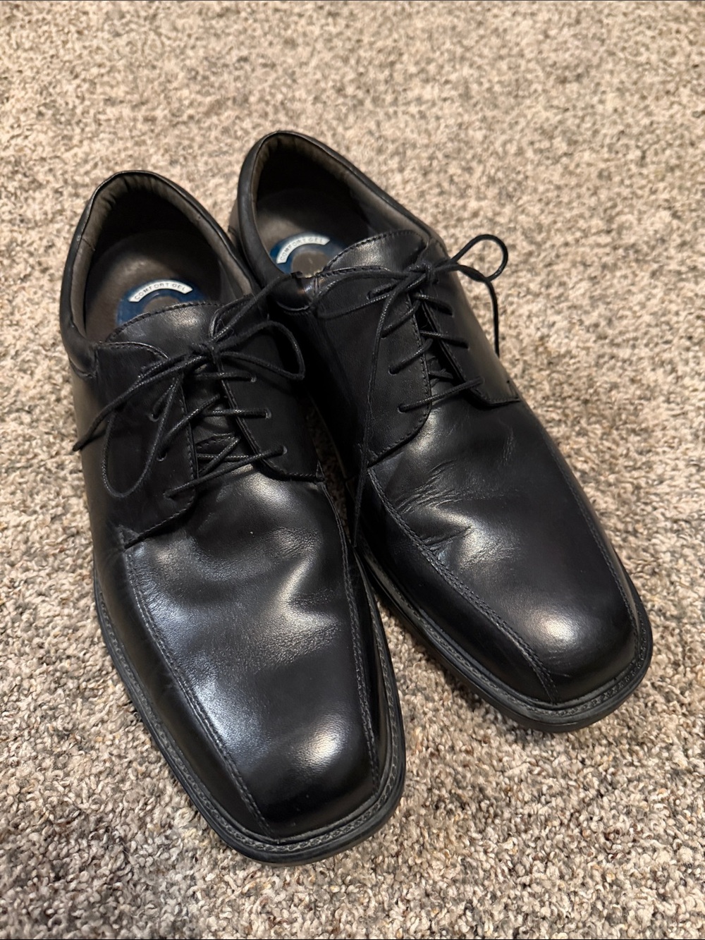 Nunn Bush Classic Black Men’s Lace-Up Leather Dress Shoes Size 10.5